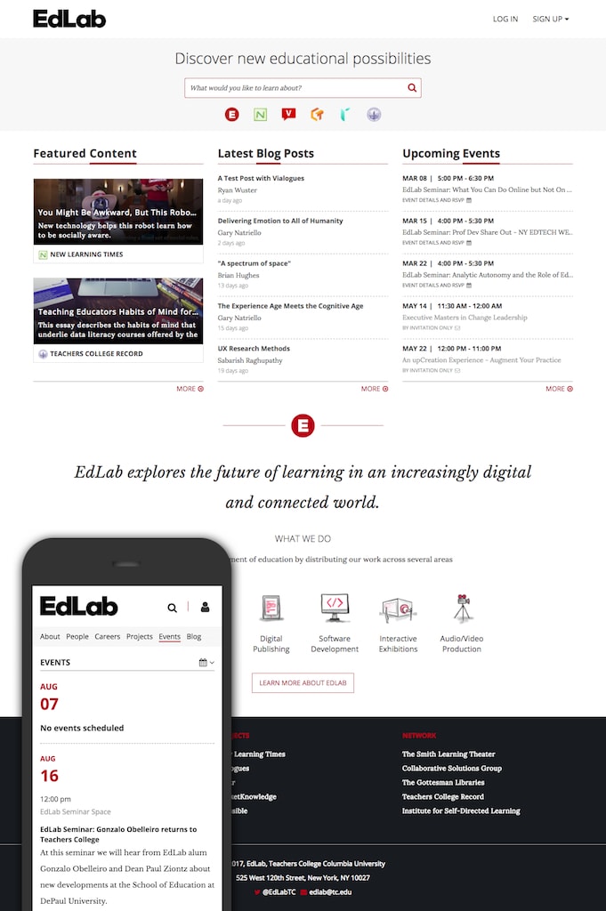 New EdLab Website