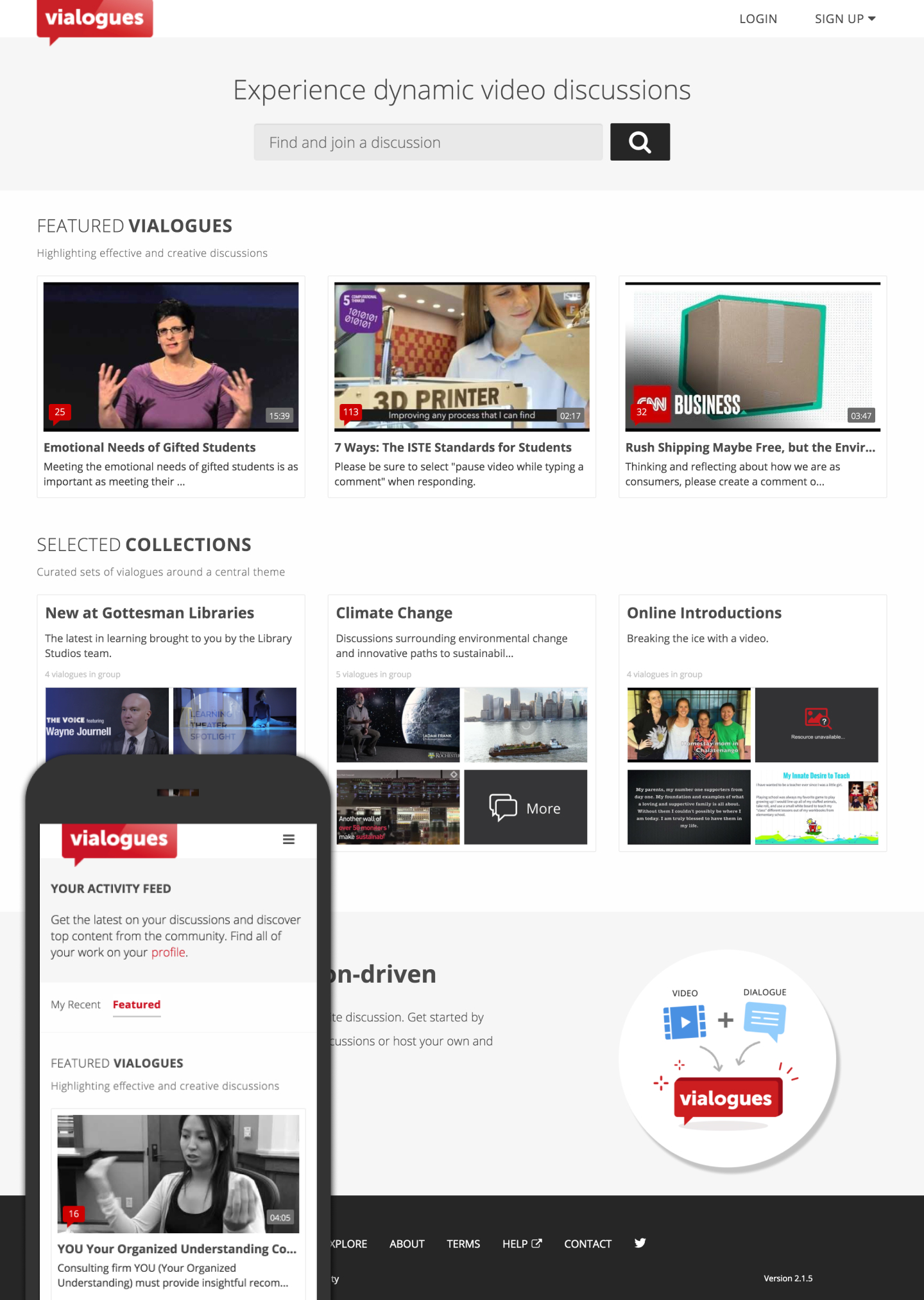 Vialogues new landing page